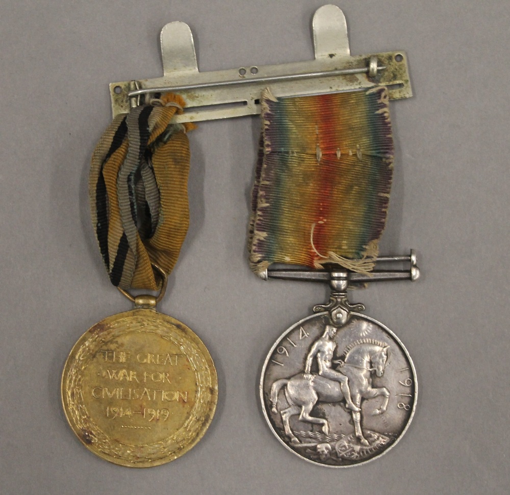 Two WWI medals, awarded to 31615 Pte. W R A Canham Rif. - Image 2 of 8