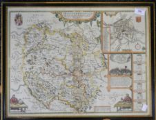 A John Speed map of Herefordshire, dated 1610; together with two other maps of Herefordshire.