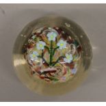 A vintage glass paperweight. 7.5 cm high.