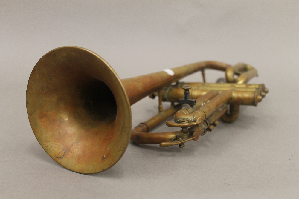 Two brass trumpets. The largest 53 cm long. - Image 12 of 12