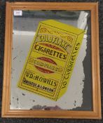 A Vintage Wills Goldflake Cigarettes pictorial advertising mirror, framed. 44 x 54 cm overall.