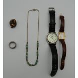 A quantity of miscellaneous jewellery and watches.