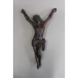 An 18th/19th century Continental carved wooden model of Christ. 38.5 cm high.