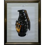 Rolex Grenade, print, signed, numbered 30/100, framed and glazed. 29.5 x 41.5 cm.