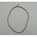 A silver necklace. 44 cm long. 62 grammes.