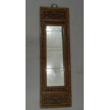 A Chinese framed mirror. 120.5 cm high.