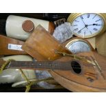 A quantity of miscellaneous items, including stoneware, barometer, postage scales, etc.