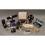 A quantity of costume jewellery, etc.