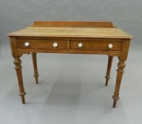 A Victorian pine washstand. 106 cm wide, 79 cm high, 53 cm deep.