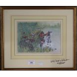 A Giles framed cartoon, signed to the margin. 21.5 x 15.5 cm.