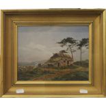 SCOTTISH SCHOOL, Croft, oil on canvas, framed. 24 x 19 cm.