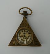 A Masonic type pocket watch. 6.5 cm high.