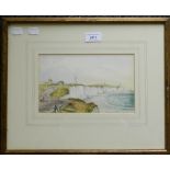 Cliffs Beyond Brighton, watercolour, indistinctly signed, dated July 24 1851, framed and glazed.