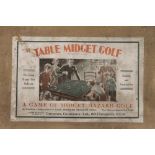 A 1920s box table Midget golf game. 70 cm wide.