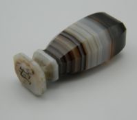 A 19th century agate seal. 3 cm high.