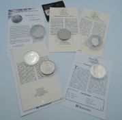 A quantity of silver proof coins, etc.