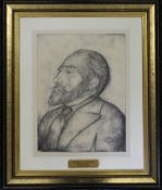 JOSEPH CONRAD (1857-1924), B McGuigan, etching, framed and glazed. 33 x 41.5 cm.