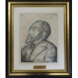JOSEPH CONRAD (1857-1924), B McGuigan, etching, framed and glazed. 33 x 41.5 cm.
