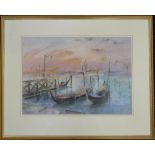 CUTHBERT T BELL, Riva Schia Voni, watercolour, framed and glazed. 49 x 35 cm.