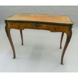 A 19th century French marquetry inlaid centre table. 99 cm wide.