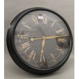 A large modern wall clock. 60 cm diameter.