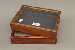 Two early 20th century glazed display cases