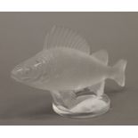 A Lalique glass model of a fish. 16 cm wide.