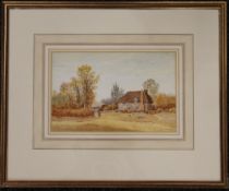 JAMES MATTHEWS, Willey Green Surrey, watercolour, signed, framed and glazed. 26.5 x 17.5 cm.