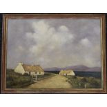 After PAUL HENRY, Irish Scene, oil on canvas, signed, framed. 66.5 x 50 cm.