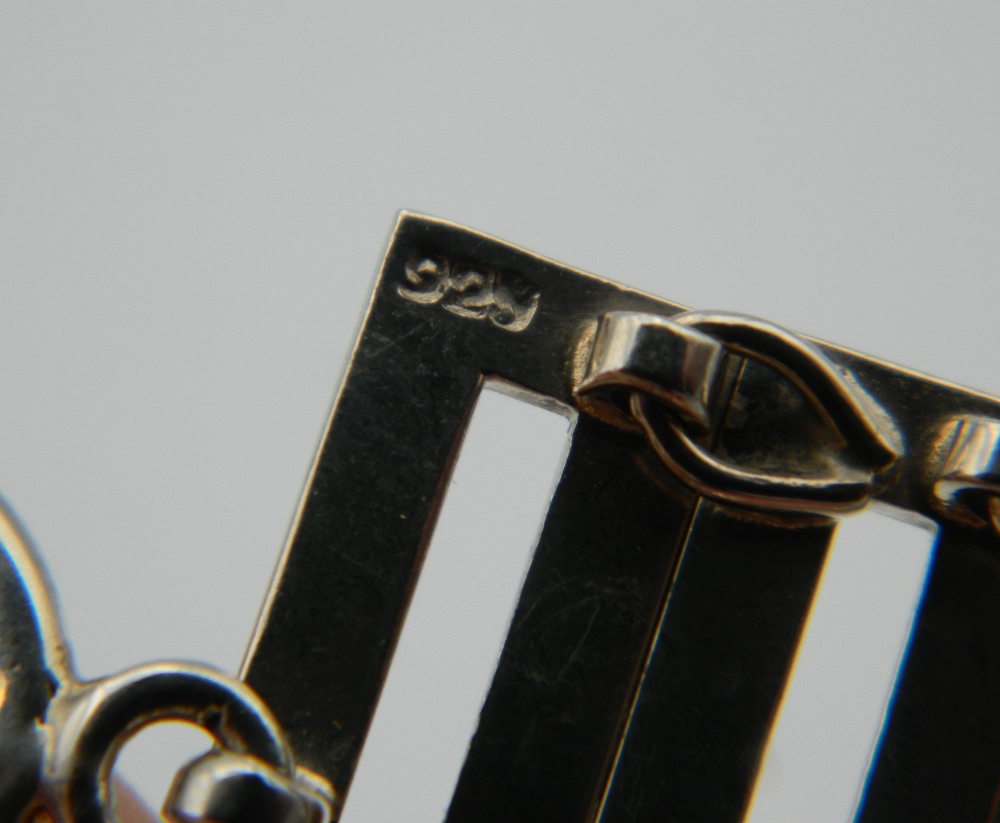 A 1960s silver bracelet. 14.5 cm long. 53.6 grammes. - Image 5 of 6