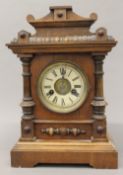 A Victorian mantle clock. 40 cm high.