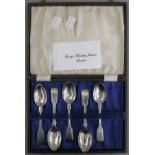 Five Georgian Fiddle pattern teaspoons by George Maudsley Jackson of London. 88.6 grammes.