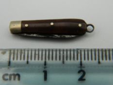 A vintage miniature penknife. 2.25 cm long closed.