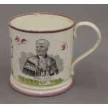 A 19th century Sunderland lustre mug. 12 cm high.