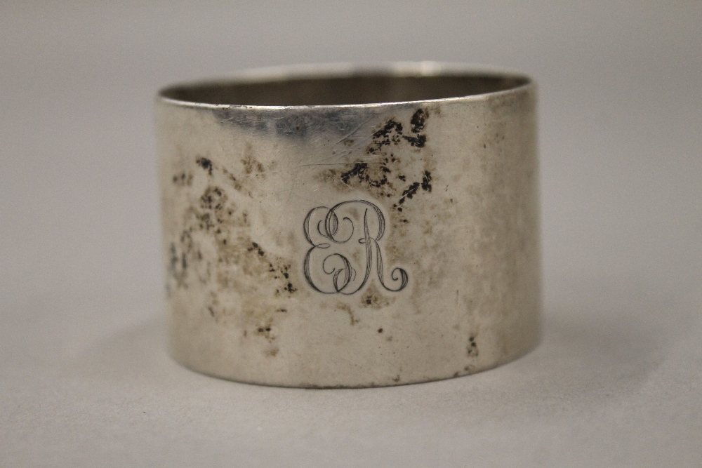 A quantity of small silver items, including napkin rings, mustards, etc. 9. - Image 9 of 30