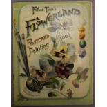 A vintage Father Tuck's Flowerland Postcard Painting Book. 20 cm wide.