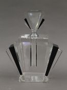 A large Art Deco style glass scent bottle. 23 cm high.