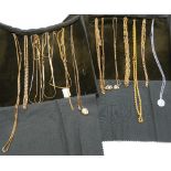 A quantity of various necklaces