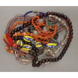 A quantity of bead necklaces