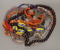 A quantity of bead necklaces