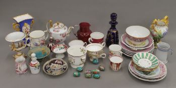 A quantity of decorative Victorian and later porcelain