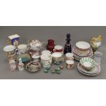 A quantity of decorative Victorian and later porcelain