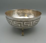 An 830 silver bowl. 12 cm diameter. 3.7 troy ounces.