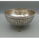 An 830 silver bowl. 12 cm diameter. 3.7 troy ounces.