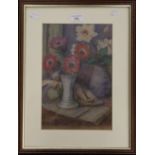 Attributed to FREDERICK WILLIAM GEORGE (1889-1971), Still Life of Flowers, pastel, unsigned,