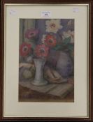 Attributed to FREDERICK WILLIAM GEORGE (1889-1971), Still Life of Flowers, pastel, unsigned,