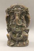 A bronze model of Ganesh. 18.5 cm high.