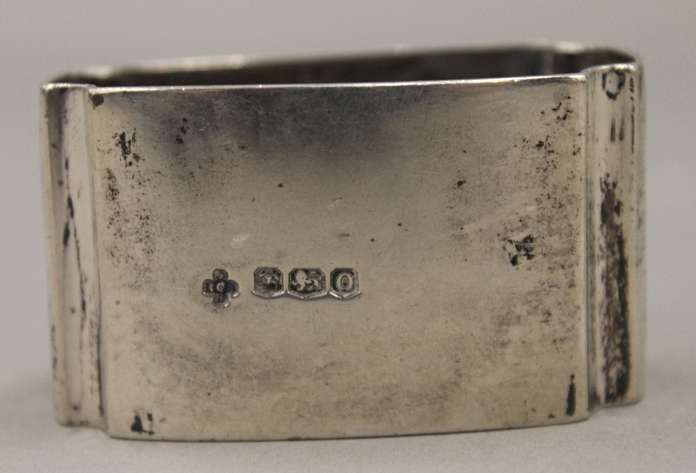 A quantity of small silver items, including napkin rings, mustards, etc. 9. - Image 7 of 30