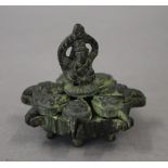 A small Indian bronze spice box. 5.5 cm high.