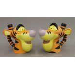 Two Disney Tigger teapots